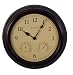 Chaney Instruments Acu-Rite 01063 15-inch Combo Clock with Thermometer and Hygrometer, Copper Patina