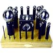 23pc Dapping Punch & Block Metalsmith Shaping Tools