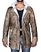 Blingsoul Mens Shearling Bomber Jacket - Distressed Real Leather Winter Coat for Men