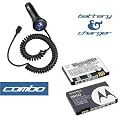 Bargaincell - Motorola Razr Razor V3, V3c, V3m, V3i, V3t, V3e Accessory Bundle Kit - OEM Original Vehicle Power Car Charger with Ic Chip Syn0847 + Original OEM Lithium Ion Battery Br50 Snn5696b