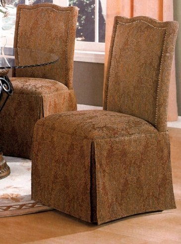 Set of 2 Nail Head Trim Design Dining Parson Chairs