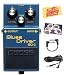 Boss BD-2 Blues Driver Guitar Effects Pedal Bundle with 10-Foot Instrument Cable, Patch Cable, Pick Card, and Polishing Cloth