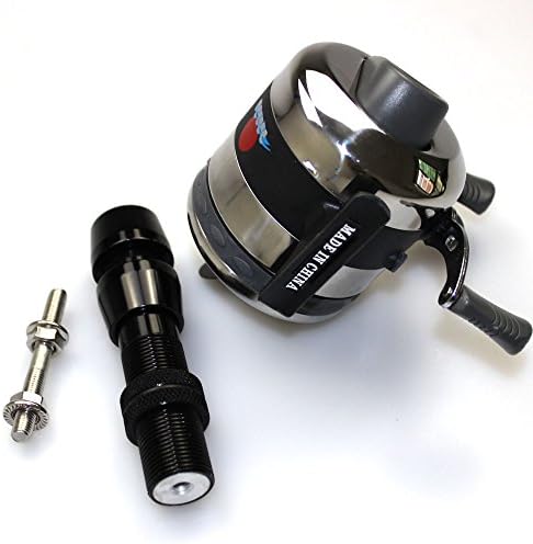 Happy_Island New Compound Bow Fishing Reel Kit, 3.4:1 Gear Ratio, Line Capacity 20lbs/105y ds