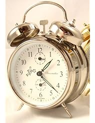 CE: Sternreiter Double Bell Mechanical Wind Alarm Clock - Silver - Sternreiter