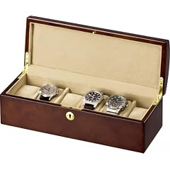 Auer Accessories Minos 807DB Uhrenbox F�r 6 Uhren Dunkles Wurzelholz