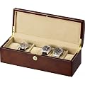 Auer Accessories Minos 807DB Uhrenbox F�r 6 Uhren Dunkles Wurzelholz