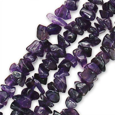 Amethyst Gemstone Chips Beads 36 Inch Strand