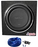 51p j6BpXzL. SL160  Package: Rockford Fosgate P3sd212 12 Punch P3 Dual 2 Ohm Voice Coil Shallow Subwoofer with 800 Watts Peak / 400 Watts RMS + Atrend Single 12 Sealed Subwoofer Enclosure + Sub Box Wire Kit with 14 Gauge Speaker Wire + Screws + Spade Terminals