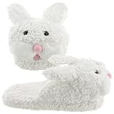 White Bunny Slippers for Women