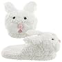White Bunny Slippers for Women