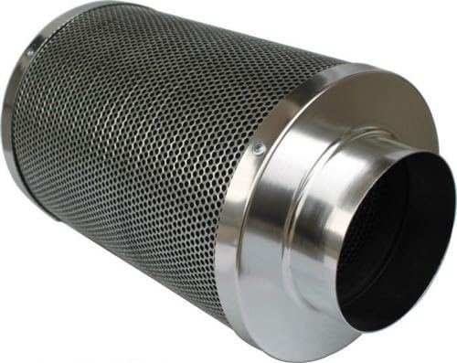 4" Inch Air Carbon Filter Inline Fan Scrubber Virgin Charcoal Odor Control HPS