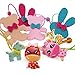 kilofly Girls Elastic Hair Band Value Pack, Set of 16, Pastel Animals