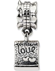 Reflection Beads Silver Love Note Love Dangle