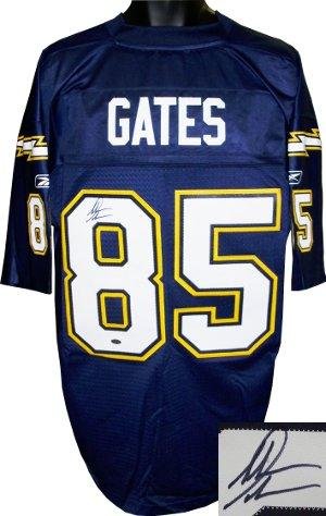 Antonio Gates Autographed Jersey - Reebok Blue EQT - Autographed NFL Jerseys