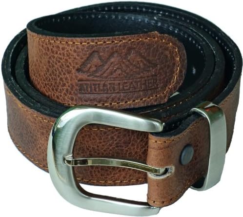 Atitlan Leather Men's Leather Money Belt with Interchangeable Buckle