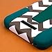 ZTE Boost Max Case (N9520), MPERO IMPACT X Series Dual Layered Tough Durable Shock Absorbing Silicone Polycarbonate Hybrid Kickstand Case for Boost Max [Perfect Fit & Precise Port Cut Outs] - Teal Chevron