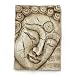Exquisite Handmade Carved Wood Buddha Panel With White Stain