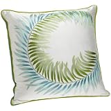1891 by SFERRA Idlewild Silk 18 by 18-Inch Decorative Pillow, White by 1891 SFERRA