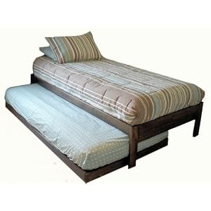 Santa Cruz Twin Bed with Trundle (Rustic Walnut)