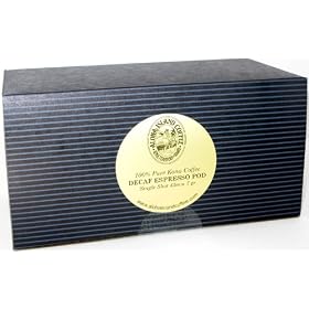 100% Kona Organic Decaf Coffee Espresso Pods, Decaf ESE Pods for Home Espresso Machines, 36 Pods