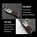 EVELTEK Key Chain for Keys,Car Key Rings & Leather Key Holder for Belt &Key Case& Waist KE-03(Brown)[ 100% Guaranteed Genuine Leather ]