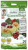 Debbie Meyer GreenBags Freshness-Preserving Food/Flower Storage Bags (Various Sizes, 20-Pack)