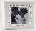 Deluxe Leather Effect White Wedding Day Photo Album
