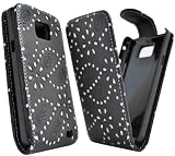 Accessory Master - Noir diomande Housse étui coque cuir pour samsung galaxy s2 i9100