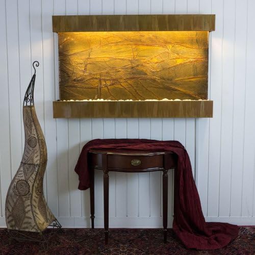 Water Wonders Large Horizon Falls Rainforest Brown Marble with Copper Patina Trim