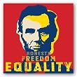 Abraham Lincoln: Honesty, Freedom, Equality 12x12 Art Print Poster