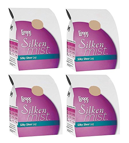 4-Pack L'eggs Silken Mist Silky Sheer Leg, Shaper Panty Pantyhose