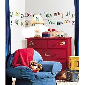 ALPHABET - 73 Peel and Stick Wall Stickers - Accents