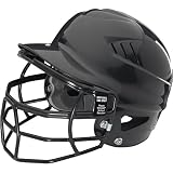 Rawlings CFBH Coolflo Batting Helmet with Attached Softball-Specific Face Mask