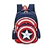 BeautyWalk Fashion Avengers Captain America School Bags Kids Backpack Boys (Dark Blue)
