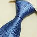 Blue pattern men wearing ties dodger blue paisley gift for him fashion silk neck tie T7062