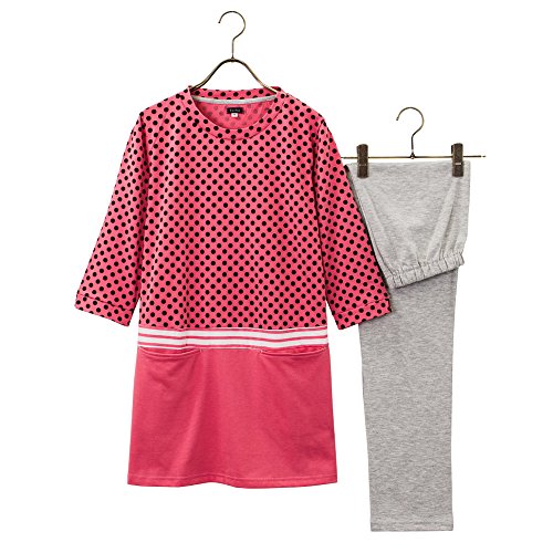 (グンゼ)GUNZE Tucheレディースルームウェア7分袖チュニック丈長パンツ(天竺)