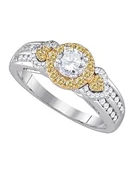 1.03CTW-DIA 0.50CT-CRD BRIDAL RING