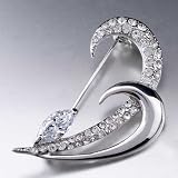 Swarovski Crystal April Birthstone Brooch