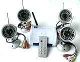 USB 300x Color Quad Security System with 4 Night Vision Cameras & Remote
