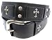 Black Leather Gothic Cross Belt Punk Biker Goth Glam