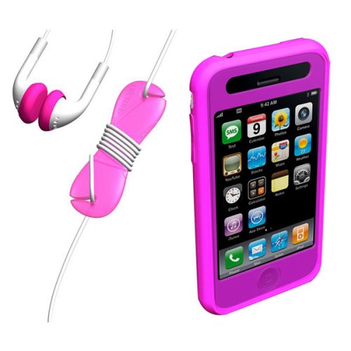 Sumajin Loop Silicon Case for iPhone 3G Starter Kit Pink