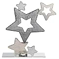 Wire Structure Centerpiece: Black and Silver Stars