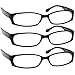 Fashion Reading Glasses 2.00 3 Black (3 Pack) F503