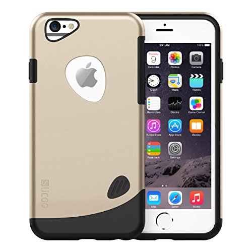 iPhone 6 Plus Case, Slicoo® [Lifetime Warranty] Dual-layer TPU Rubber Protective Carrying Cover Case for iPhone 6 Plus (5.5 inch) (Glod)