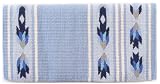 Mayatex Saddle Blanket - Texas Rose - Romantic Blue/Chalk Blue