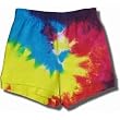 Soffe "Woodstock" Rainbow Tie-Dye Cotton knit cheer shorts for girls and juniors
