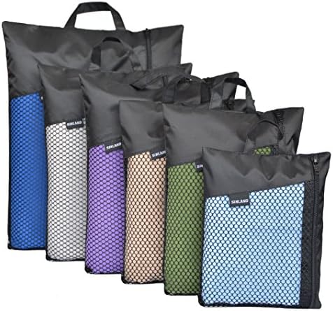 Sunland Microfiber Towel Ultra Compact Absorbent and Fast Drying Travel Sports Towels