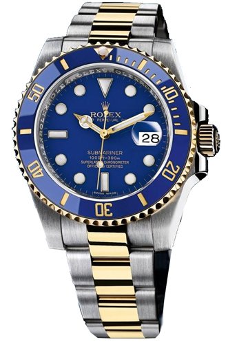 Rolex Blue Submariner Oyster Bracelet Mens Watch 116613-BLSO