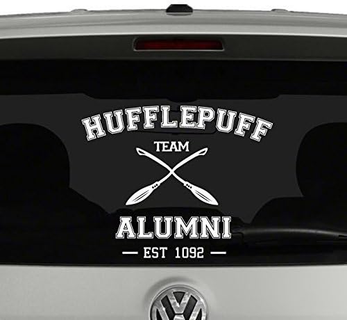 Hufflepuff Alumni Est. 993 12 White Car Truck Vinyl Decal Art Wall Sticker USA Cool Harry Potter Movies Books Hogwarts Wizard by Vinyl Creations