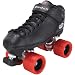 Riedell R3 Derby Black Boots with Red Flat Out Wheels Mens Boys Ladies Womens Girls Kids Childrens Youth Quad Speed Roller Derby Skates